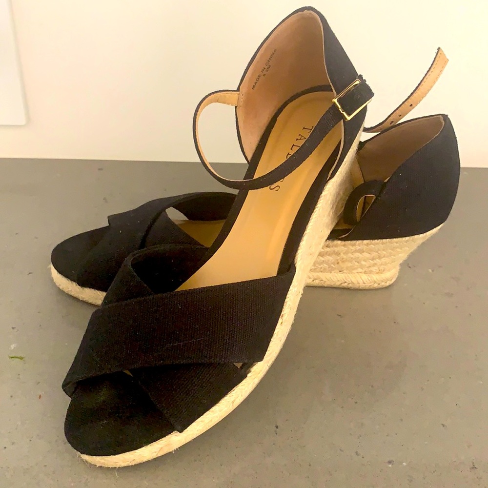 Talbots black wedges size 8.5